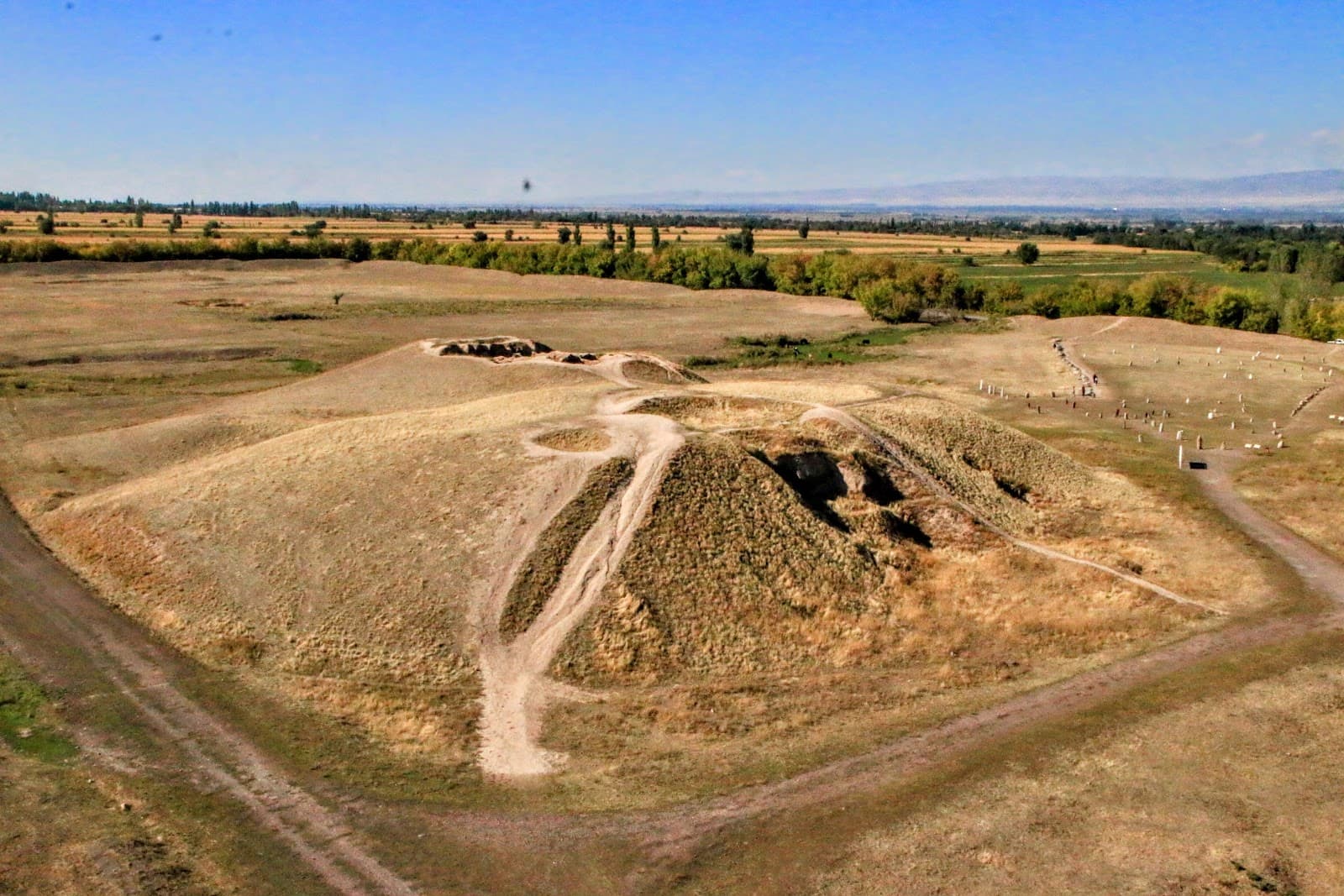 Nevaket Krasnaya Rechka Buddhist Temple Chui Valley Kyrgyzstan monument in Krasnaya Rechka, Chui Valley, Chui Region, Kyrgyzstan, Chui Region - Gandhara architecture style, Silk Road Buddhist architecture style, Central Asian Buddhist architecture style, Indian Buddhist architecture style (Gupta Period) - thumbnail