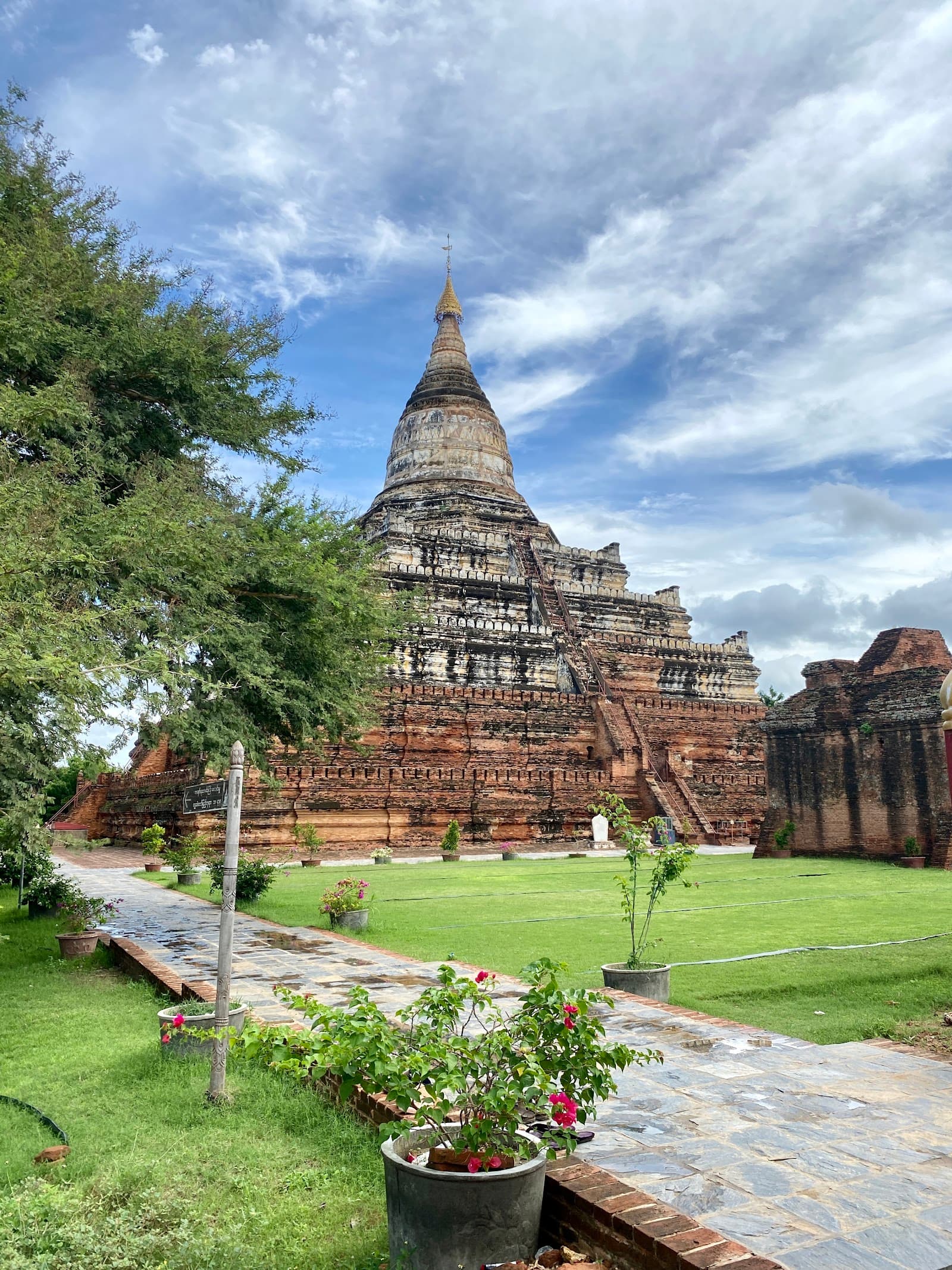 Shwesandaw Temple Bagan monument in Old Bagan, Bagan Archaeological Zone, Mandalay Region, Myanmar, Mandalay - Nagara-Bagan architecture style, Nagara architecture style, Indic Temple architecture style (Medieval Period) - thumbnail