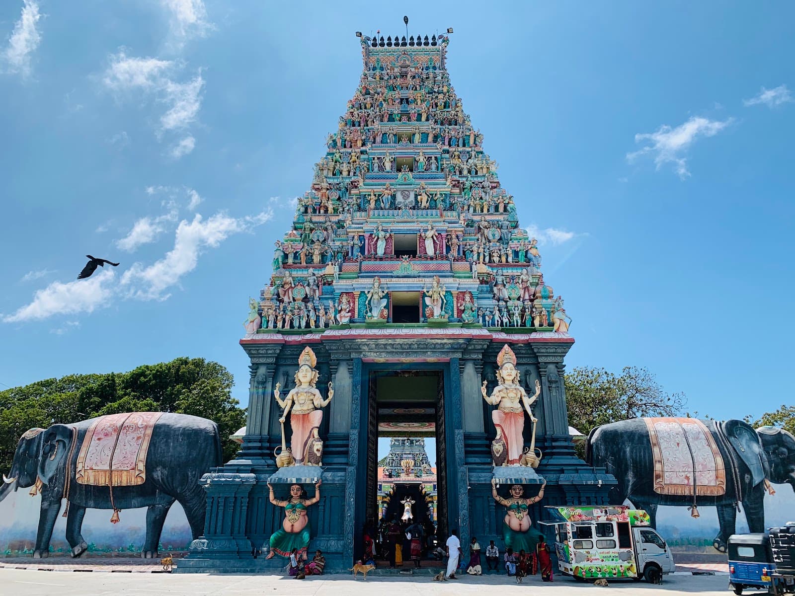 Nainativu Nagapooshani Amman Temple Nainativu Jaffna Sri Lanka temple in Nagapooshani Amman Temple, Nainativu Island, Jaffna District, Northern Province, Sri Lanka, Northern Province - Dravida architecture style, Pandya architecture style, Chola architecture style, Shakta architecture style (Chola Period) - thumbnail