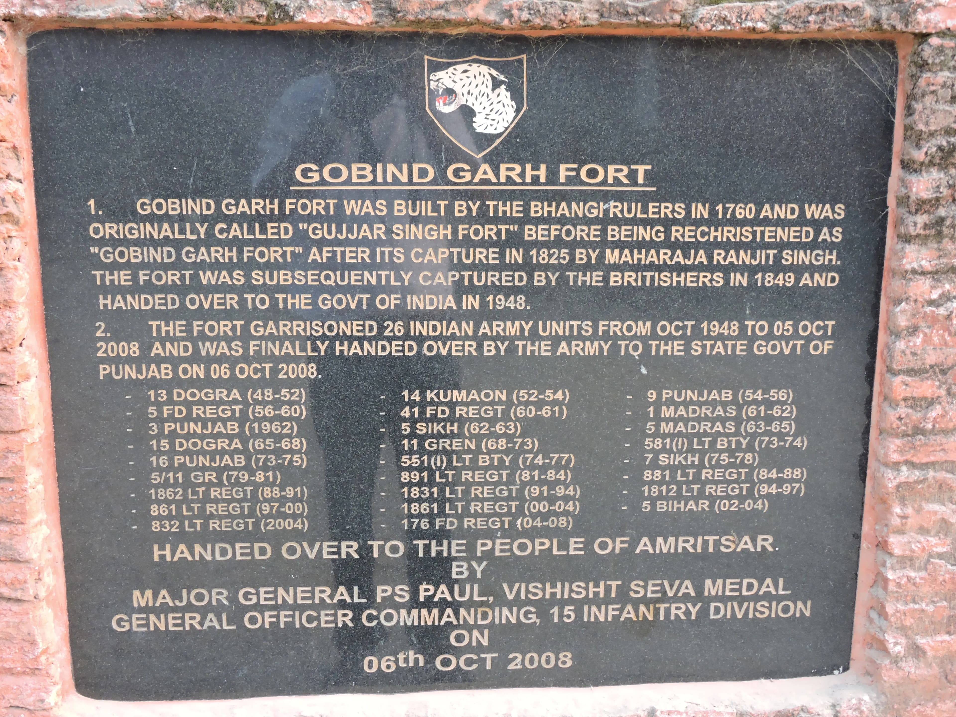 Volunteer at Gobindgarh Fort Amritsar