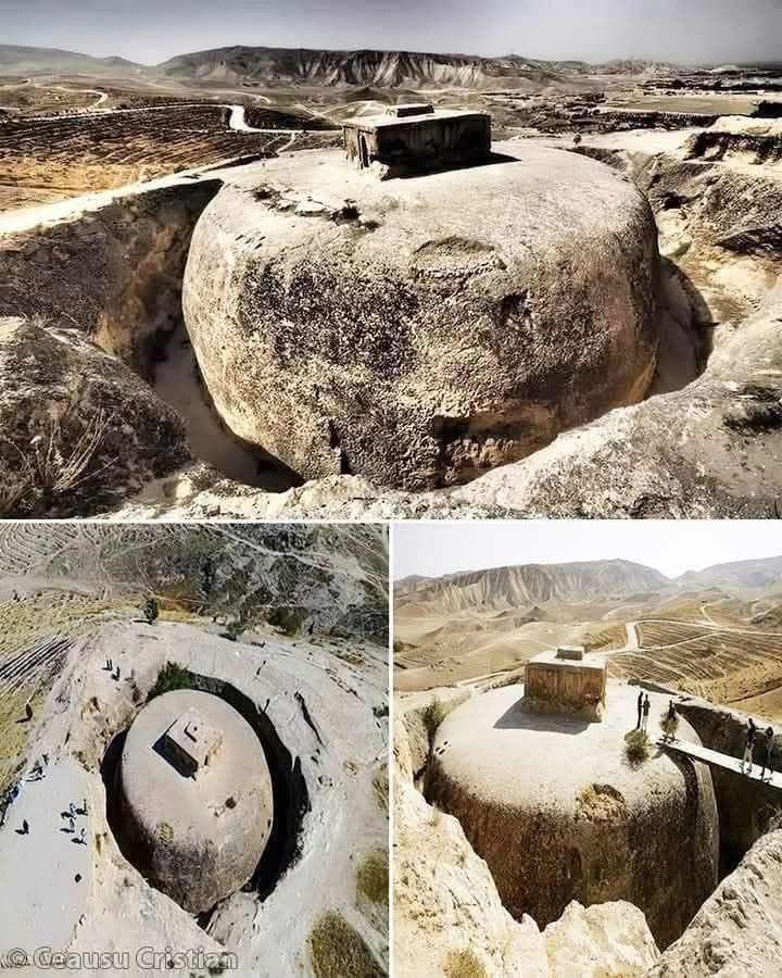 Takht-e Rostam Samangan Afghanistan temple in Takht-e Rostam, Samangan Province, Afghanistan, Samangan - Kushan Buddhist architecture style, Indic Rock-Cut architecture style, Gandhara architecture style, Stupa architecture style (Kushan Period) - thumbnail