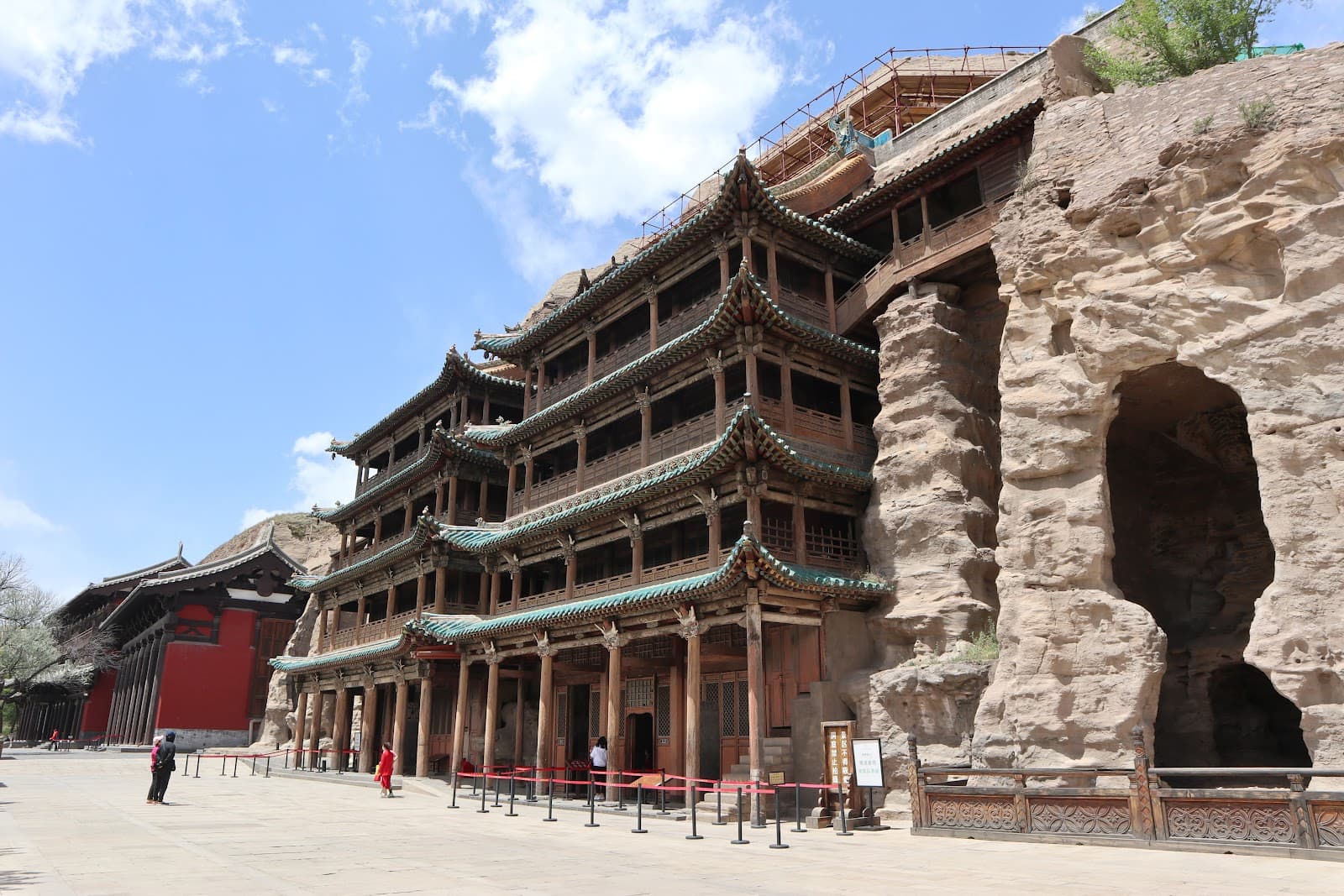 Volunteer at Yungang Grottoes Datong Shanxi China