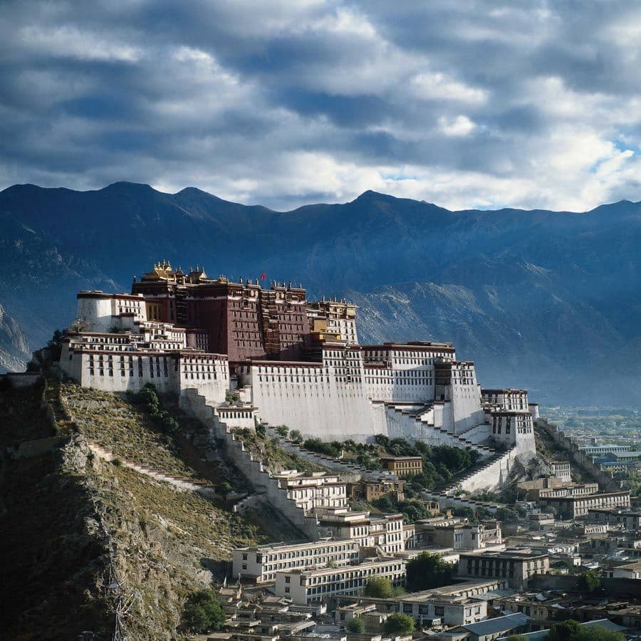 Potala Palace Lhasa Tibet monument in Red Hill, Lhasa, Tibet, Tibet - Indo-Tibetan architecture style, Pala architecture style, Gupta architecture style, Mandala architecture style (Pala Period) - thumbnail